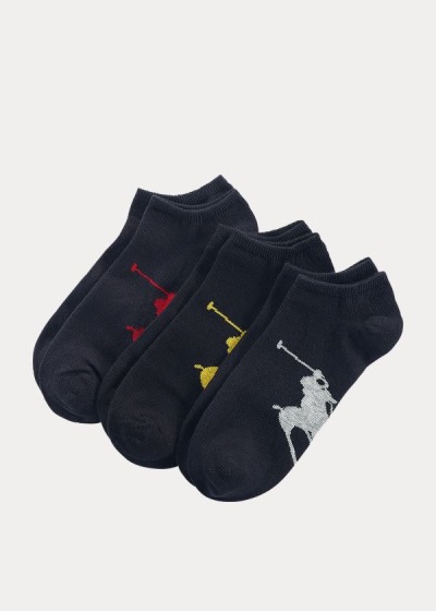 Men's Polo Ralph Lauren Big Pony 3-Pack Socks | 825930JWQ